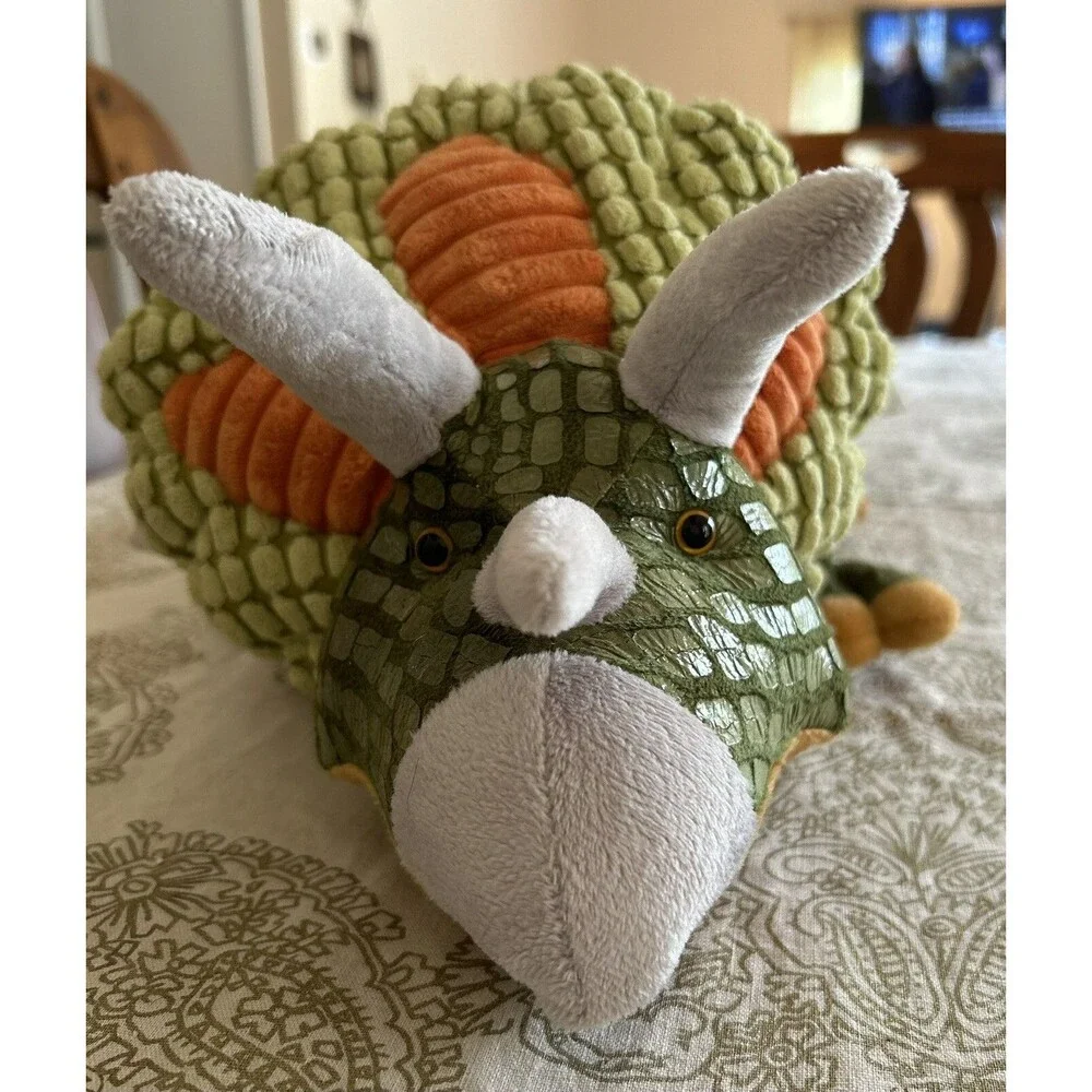 Large Adventure‎ Dinosaur Plush Triceratops 28” EUC